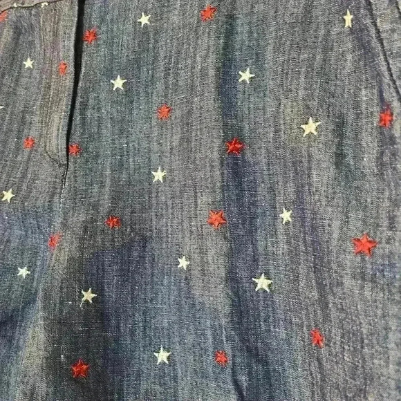 Talbots Embroidered Star Linen Cotton Blend Shorts Sz 14 - Picture 3 of 8